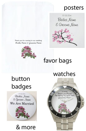 Blossom Wedding Favors Souvenirs and Keepsakes