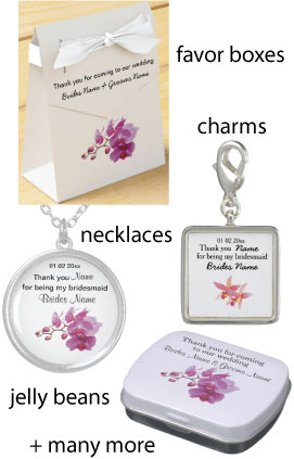 Orchid wedding souvenirs and favors gift ideas