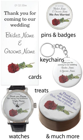 Red Rose Wedding Giveaways & Souvenirs